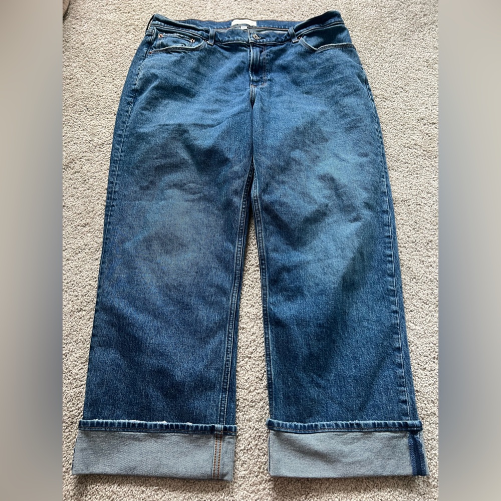 Abercrombie & Fitch Blue Wide Leg Jeans - Picture 3 of 6